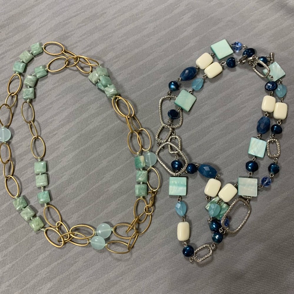 Lia Sophia necklace 36” Both for $10.